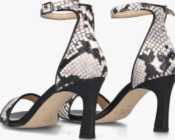 zwarte notre-v sandalen met hak 86605