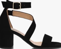 zwarte notre-v sandalen met hak 16036