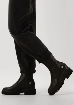 zwarte nubikk enkelboots fae leva fur