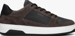 zwarte nubikk lage sneakers basket court heren