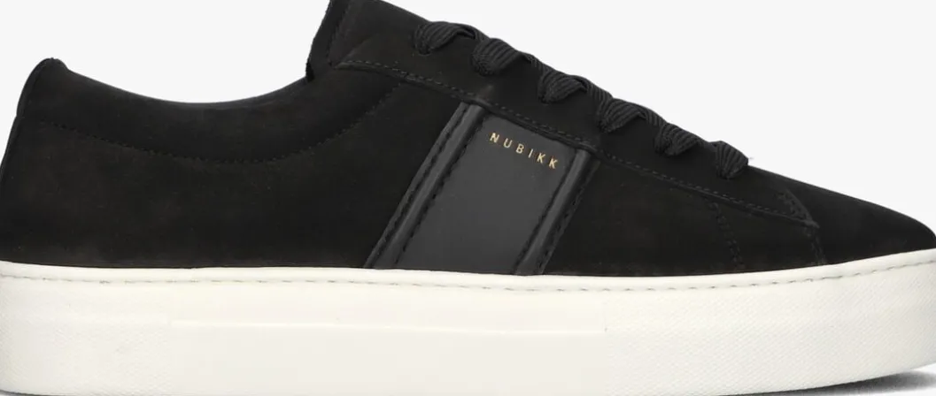 zwarte nubikk lage sneakers jagger morris nolan