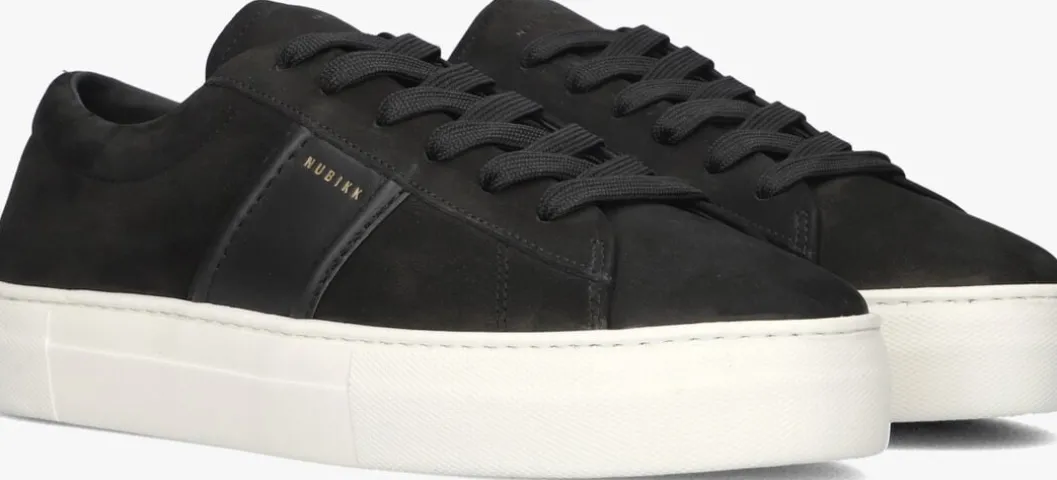 zwarte nubikk lage sneakers jagger morris nolan