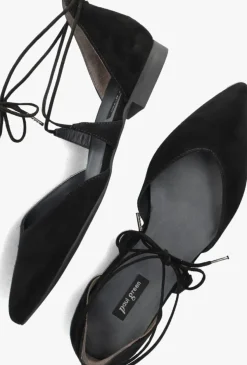 zwarte paul green platte sandalen 1075