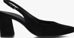 zwarte paul green slingbacks 6101