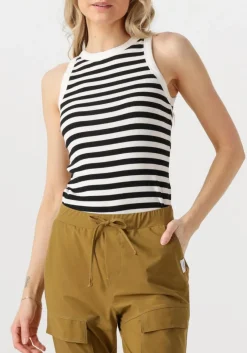 zwarte penn & ink top singlet small stripe