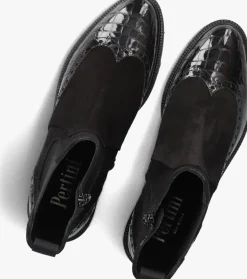 zwarte pertini enkellaarsjes 32068