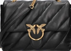 zwarte pinko schoudertas love puff big