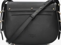 zwarte pinko schoudertas saddle classic