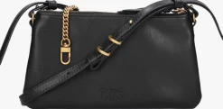 zwarte pinko schoudertas double mini