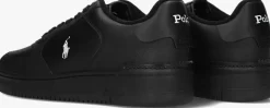 zwarte polo ralph lauren lage sneakers masters court low top