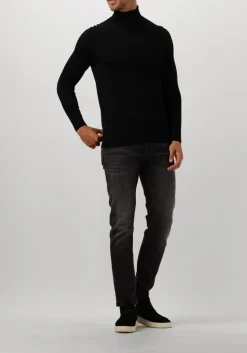 zwarte profuomo coltrui pullover roll neck