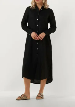 zwarte resort finest maxi jurk shirt dress