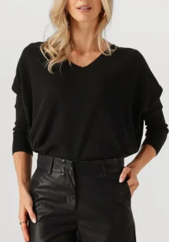 zwarte resort finest trui v-neck cape sweater