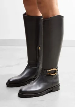 zwarte roberto festa hoge laarzen nia