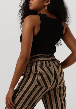 zwarte rosemunde top silk top w/ lace