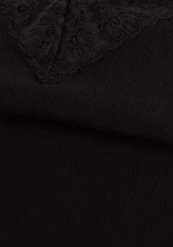 zwarte rosemunde tops & t-shirts bernadine organic t-shirt lace