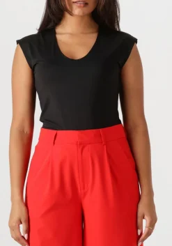 zwarte rosemunde t-shirt billie capsleeve v-neck