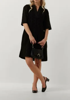 zwarte ruby tuesday mini jurk sabela half sleeves full embro short dress