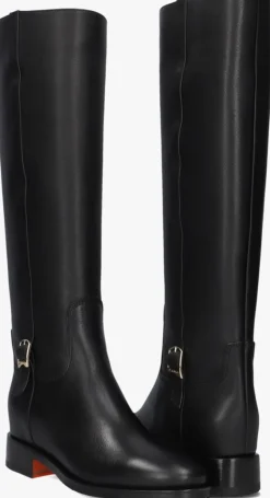 zwarte santoni hoge laarzen led gesp laars