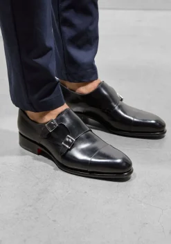 zwarte santoni nette schoenen carter 11652