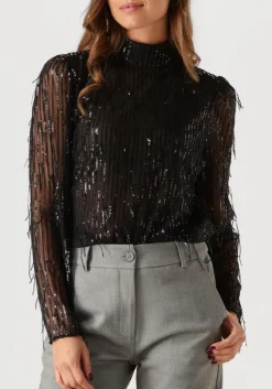 zwarte second female blouses tassel blouse