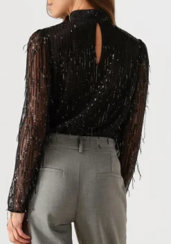 zwarte second female blouses tassel blouse