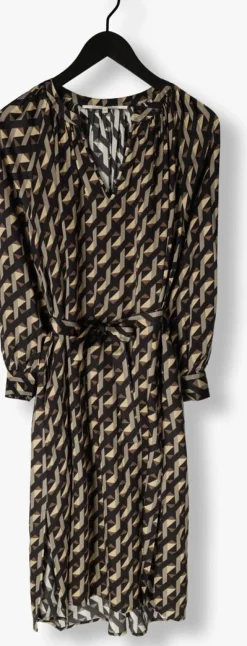 zwarte second female midi jurk hopi dress
