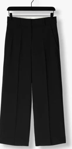 zwarte second female pantalon fique straight trousers