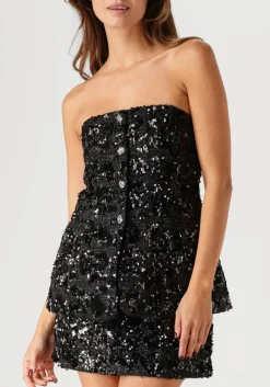 zwarte second female top flakes top