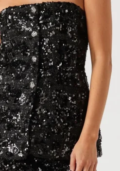 zwarte second female top flakes top