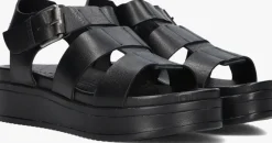 zwarte shabbies platte sandalen maro bold