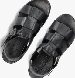 zwarte shabbies platte sandalen maro bold