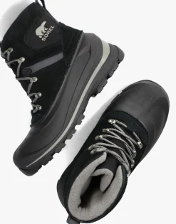 zwarte sorel veterboots buxton lace wp