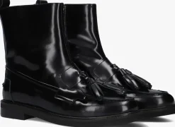 zwarte stefano lauran enkellaarsjes 12219