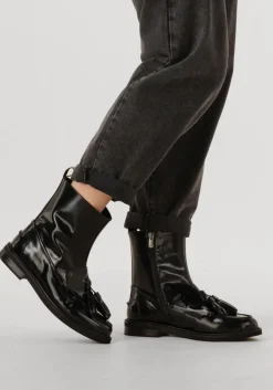 zwarte stefano lauran enkellaarsjes 12219