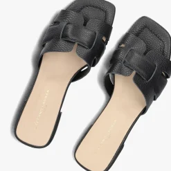 zwarte stefano lauran slippers 24050