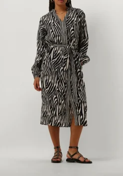 zwarte stella forest midi jurk e24ro053