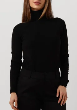 zwarte summum coltrui sweater turtle neck basic knit (7s5529)