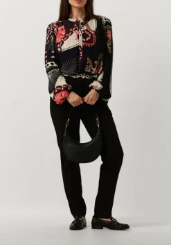 zwarte summum flared broek trousers punto milano