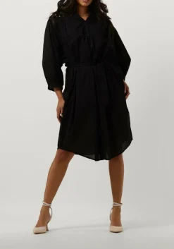 zwarte summum midi jurk dress cotton voile