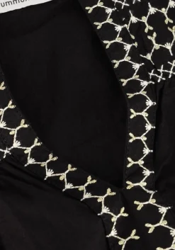 zwarte summum top top embroidered cotton poplin