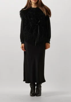 zwarte summum top top long sleeves silky touch