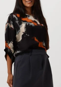 zwarte summum top top painted print