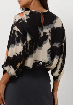 zwarte summum top top painted print