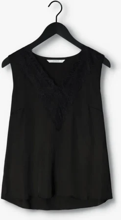 zwarte summum top top silky satin (2s2792)