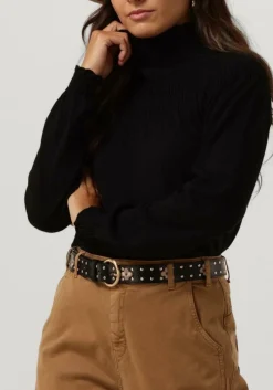 zwarte summum tops & t-shirts smocked sweater basic knit