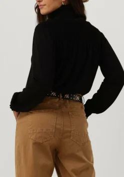 zwarte summum tops & t-shirts smocked sweater basic knit