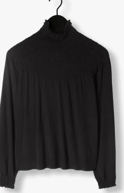 zwarte summum tops & t-shirts smocked sweater basic knit