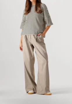 zwarte summum t-shirt boxy top stripe waffle