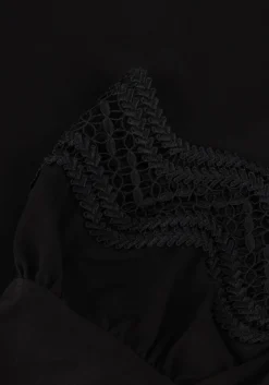 zwarte summum t-shirt jersey top tee with lace